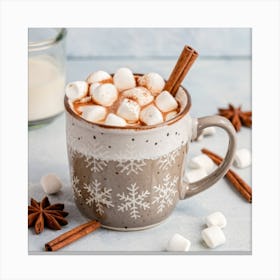 Hot Chocolate With Marshmallows 2 Canvas Print