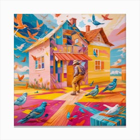 'House Of Birds' Canvas Print