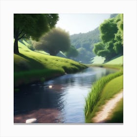 Peaceful Countryside River 2023 11 06t160840 Canvas Print