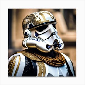 star wars trooper in gold Canvas Print