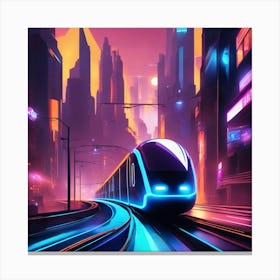 Futuristic Train Canvas Print