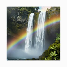 Rainbow Over Waterfall 1 Canvas Print