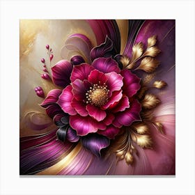 Abstract Flower Painting 10 Canvas Print