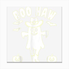 Boo Haw Spooky Ghost Western Girls Halloween Cowgirl Canvas Print