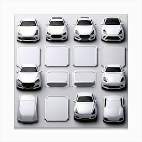 Mock Up Blank Plates Vehicle Customizable Registration Auto Metal Template Unprinted Clea (27) Canvas Print