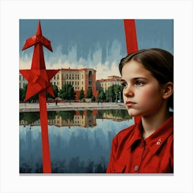 Red Star Rising Canvas Print