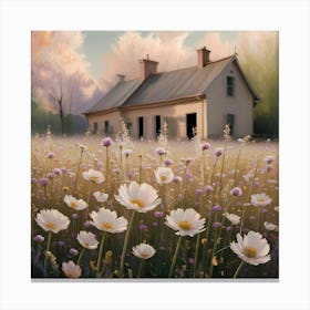 An Enchanting Digital Painting Of A Serene Spring Canvas Print