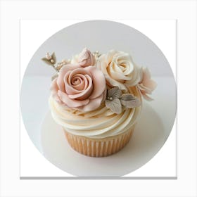Elegant Sophisticated Cupcake Icing Roses Canvas Print
