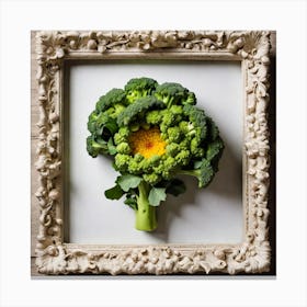 Framed Broccoli 9 Canvas Print