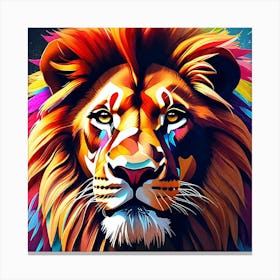 Colorful Lion 13 Canvas Print