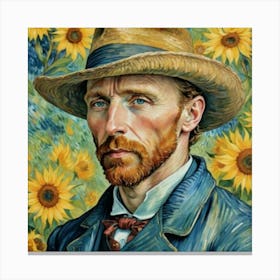 Portrait Of Vincent Van Gogh Canvas Print