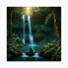 Meditation In The Forest 8 Canvas Print