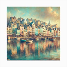 City By The Water Art Prints Canvas Print