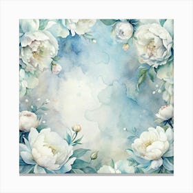 Watercolor Peonies 21 Canvas Print