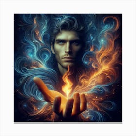 Fire In The Hand Canvas Print