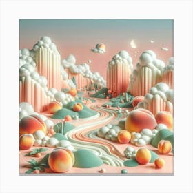 Peach Valley Canvas Print