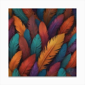 Colorful Feathers 13 Canvas Print