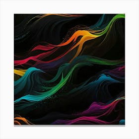 Abstract Wave Painting Canvas Print