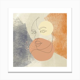 Boho art, calligraphy, face art, Scandinavian art, modern art, fine art.10 Canvas Print