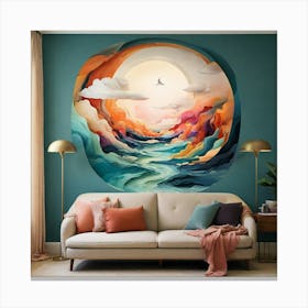 Ocean Wave Wall Mural Canvas Print