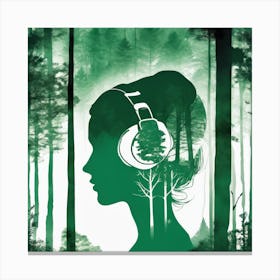 Girl In The Forest 1 Canvas Print