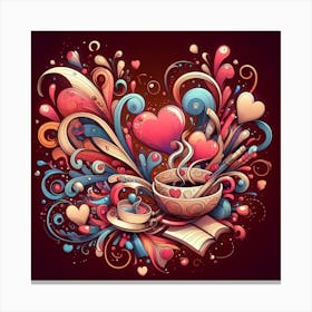 Valentine's Day, hearts 4 Canvas Print