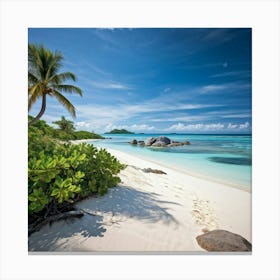 An Expansive Island Coastline Under A Tropical Climate A Barren And Serene Landscape Of Sand Dunes (1) Canvas Print