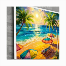 Sunset At The Beach 41 Canvas Print