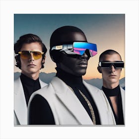 Three Men In Sunglasses Canvas Print