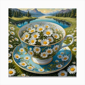 Daisy Cup 3 Canvas Print