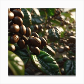 Coffee Beans And Bush Behind Perfect Composition Beautiful Detailed Intricate Insanely Detailed Oc (44) Canvas Print