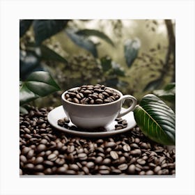 Coffee Beans In The Forest 21 Canvas Print