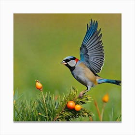 Tawny Tit 4 Canvas Print