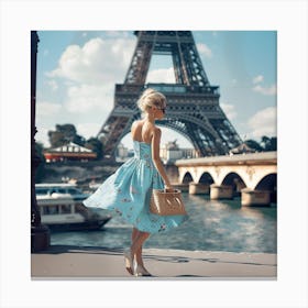 Woman in Paris Canvas Print