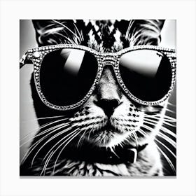 Cat In Sunglasses 13 Canvas Print