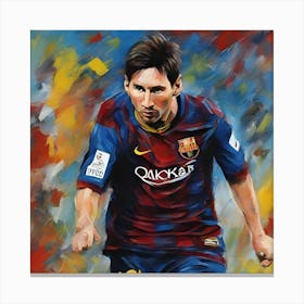 Young Messi Figure Canvas Print