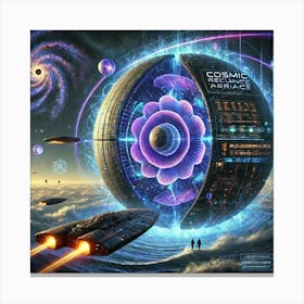 Cosmic Resonance Array Canvas Print