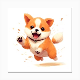 Corgi Puppy 2 Canvas Print