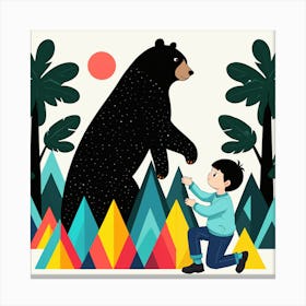 Illustration Of A Bear 12 Canvas Print