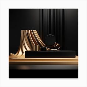 Black & Gold Luxury V3 Canvas Print