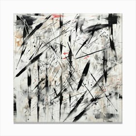 Abstract Design Featuring Hand Drawn Arrows And Markings Chaotic Arrangement Emphasis On Direction (1) Canvas Print