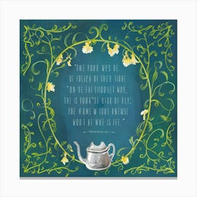 Wonderland Alice Quote Art Print Illustration Pain Yjhb5ygisfwfn4cfb5do4g Raltcp4ytr2vywrivgltqq Canvas Print