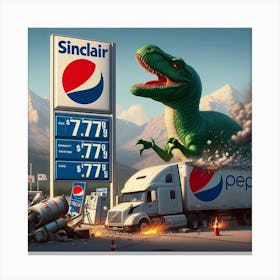 California Sinclair Gas Station Canvas Print