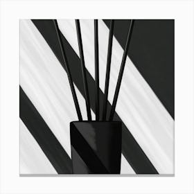 Black And White Vase Canvas Print