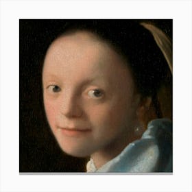 Portrait Of A Girl With A Pearl Earring Canvas Print