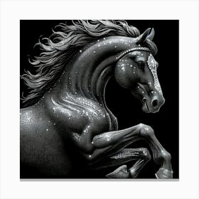 Black Horse 4 Canvas Print