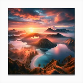 Sunset In Indonesia Canvas Print