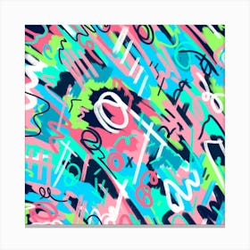 Funky Abstract Painting Canvas Print