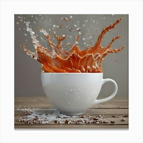 Splashing Coffee Canvas Print