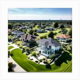 Aerial View Of A Golf Course 4 Canvas Print